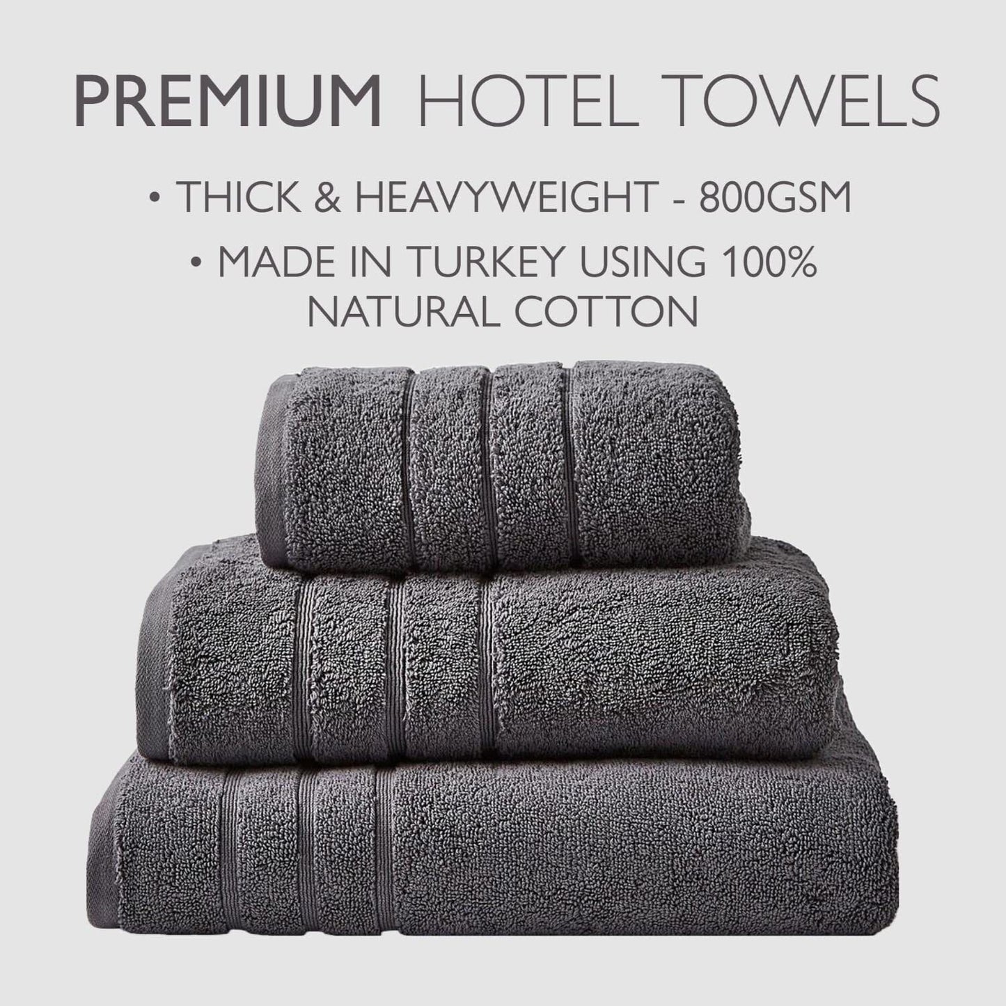 Hotel Premium Hand Bath Towels Sheet Heavyweight 800Gsm Luxury Soft Thick Towel