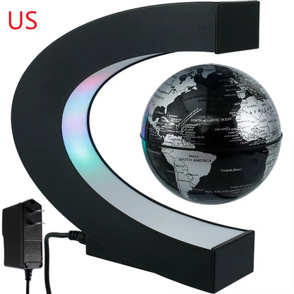 Magnetic Levitation Globe with LED Lighting - Rotating World Map Floating Lamp for Bedside Decor and Unique Gift Idea