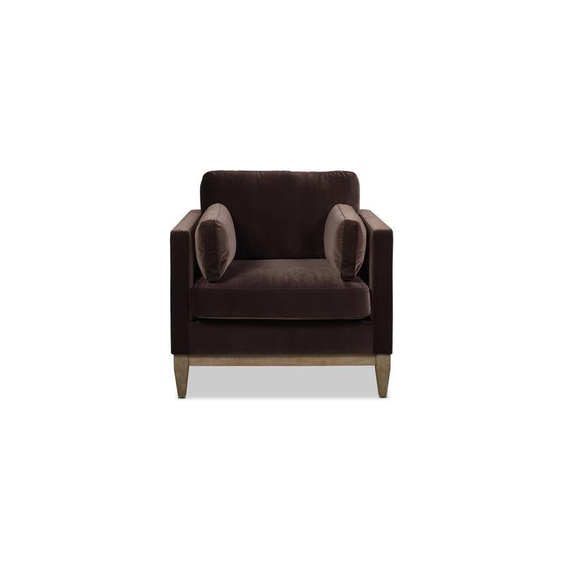 Knox 36" Modern Farmhouse Arm Chair, Deep Brown