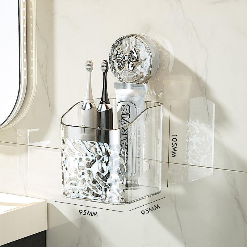 Light Luxury Glacier Pattern Suction Cup Shower Dispenser and Soap Organizer Corner Caddy