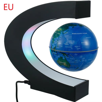 Magnetic Levitation Globe with LED Lighting - Rotating World Map Floating Lamp for Bedside Decor and Unique Gift Idea