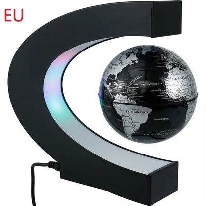 Magnetic Levitation Globe with LED Lighting - Rotating World Map Floating Lamp for Bedside Decor and Unique Gift Idea