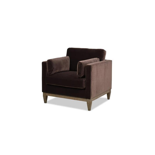 Knox 36" Modern Farmhouse Arm Chair, Deep Brown