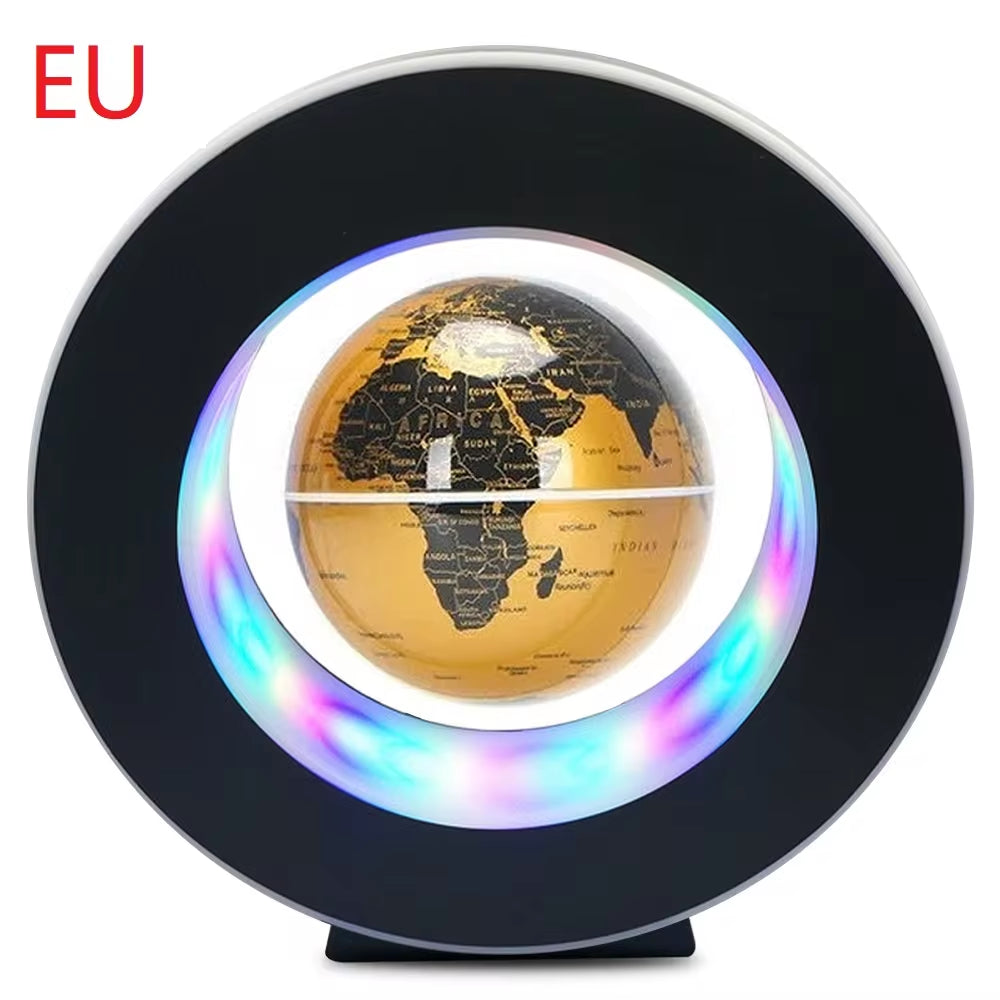 Magnetic Levitation Globe with LED Lighting - Rotating World Map Floating Lamp for Bedside Decor and Unique Gift Idea