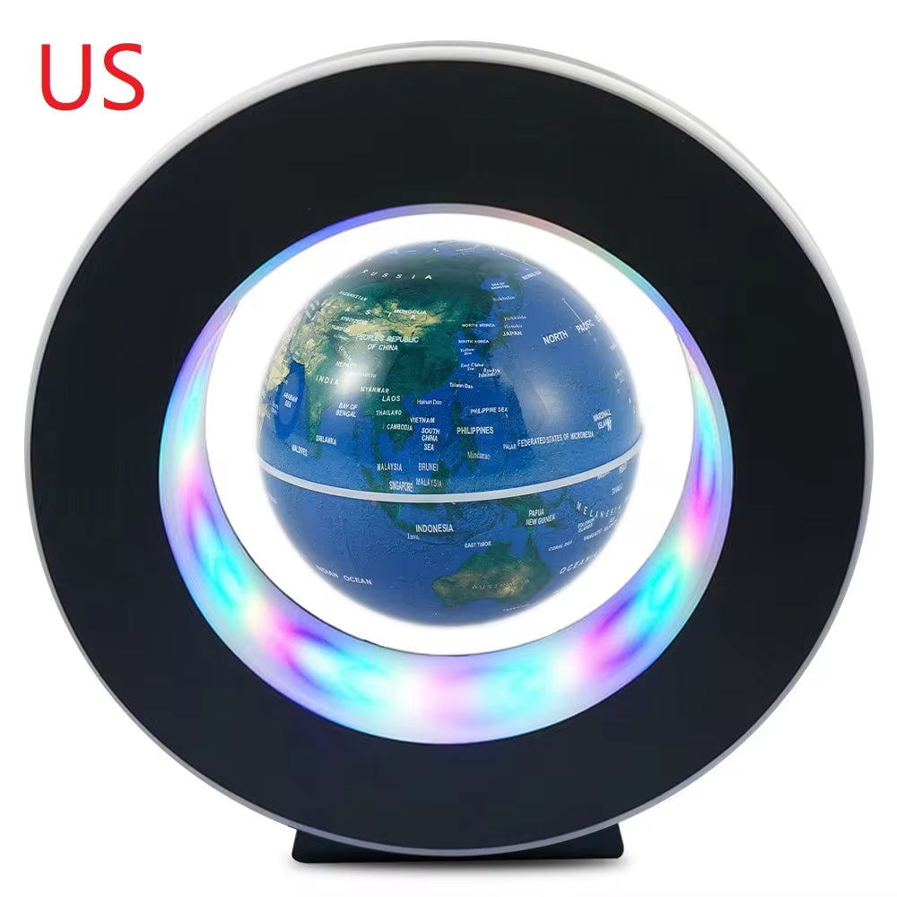 Magnetic Levitation Globe with LED Lighting - Rotating World Map Floating Lamp for Bedside Decor and Unique Gift Idea