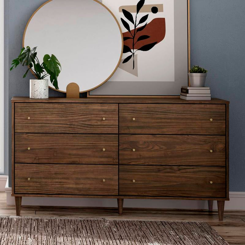 Mid Century 6-Drawer Dresser