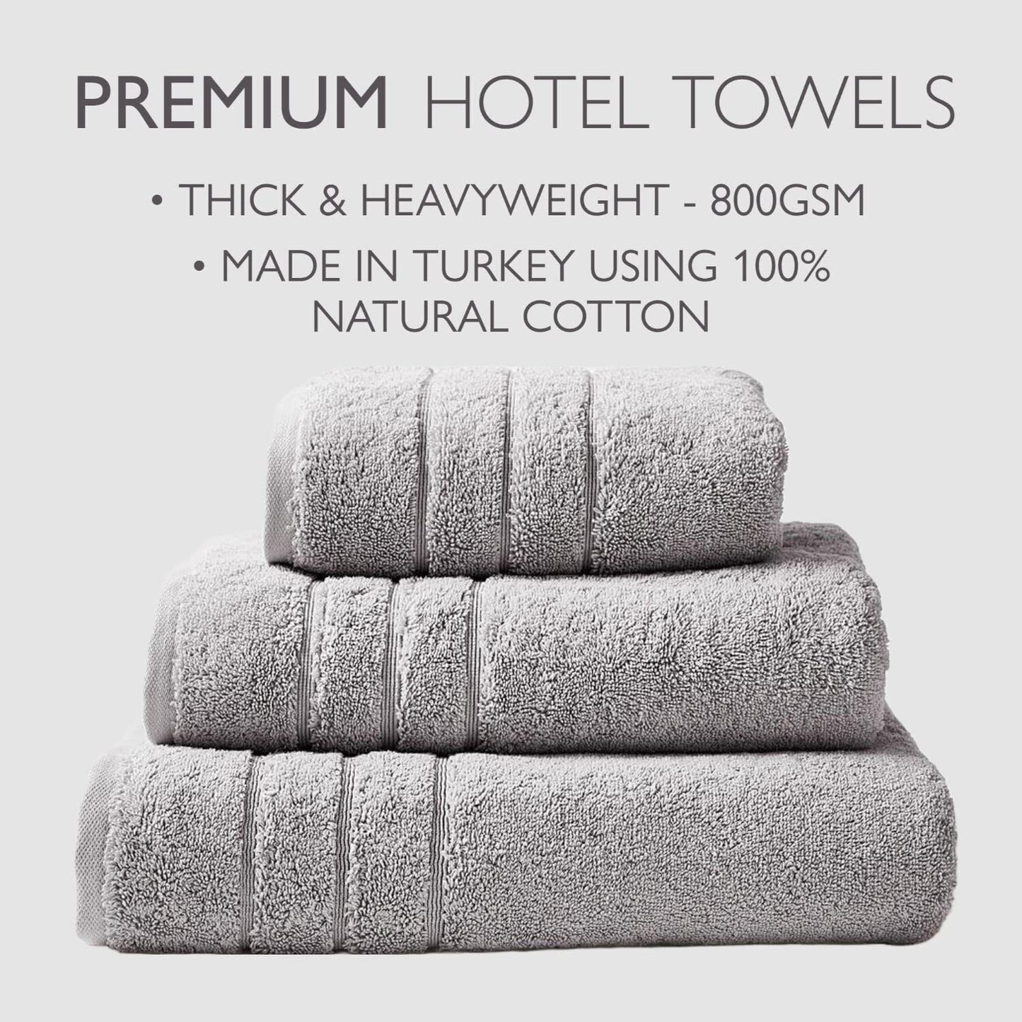 Hotel Premium Hand Bath Towels Sheet Heavyweight 800Gsm Luxury Soft Thick Towel