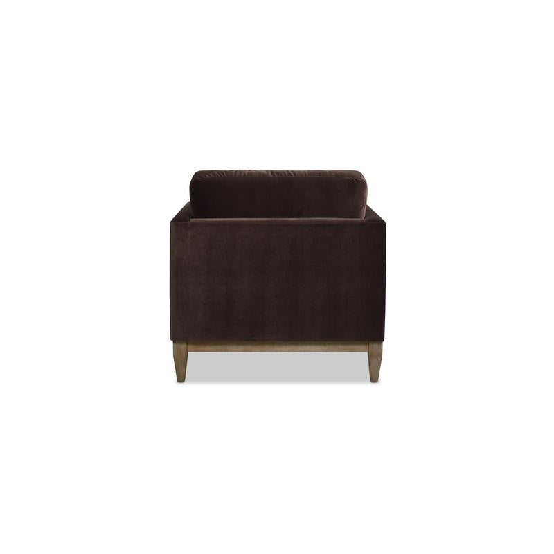 Knox 36" Modern Farmhouse Arm Chair, Deep Brown