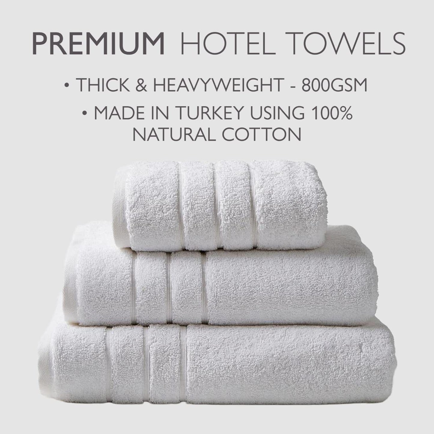 Hotel Premium Hand Bath Towels Sheet Heavyweight 800Gsm Luxury Soft Thick Towel