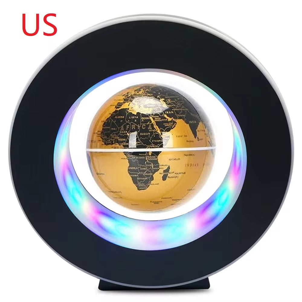 Magnetic Levitation Globe with LED Lighting - Rotating World Map Floating Lamp for Bedside Decor and Unique Gift Idea